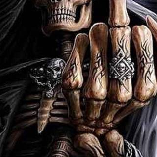 Grim Reaper skull wallpaper
