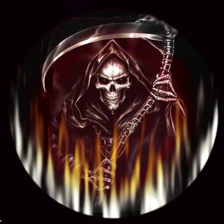Grim Reaper skull wallpaper