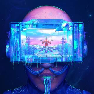 Neon portal wallpaper