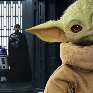 Luke and Grogu wallpaper