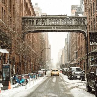 New York City winter wallpaper