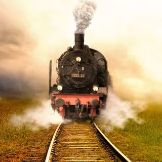 Train track spring wallpaper