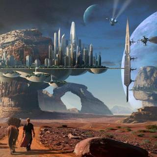 Future space wallpaper