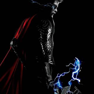 Thor with thunder wallpaper