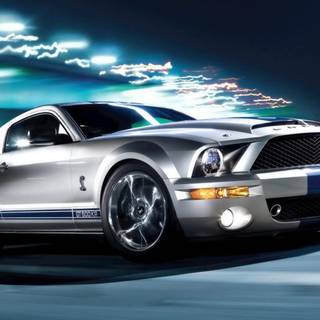 Silver Mustang wallpaper