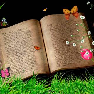 Spring reading wallpaper