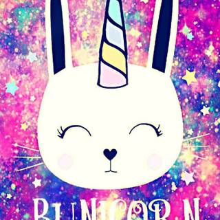 Rainbow bunny wallpaper