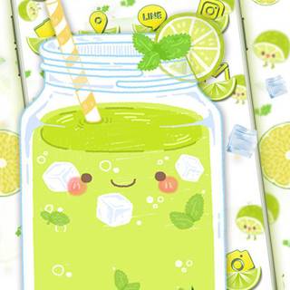 Green lemon wallpaper