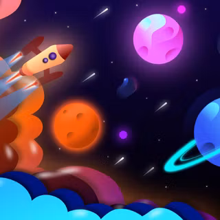 Space illustration 4k wallpaper