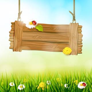 Horizontal spring wallpaper