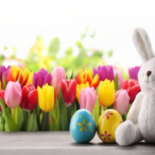 Easter white wallpaper