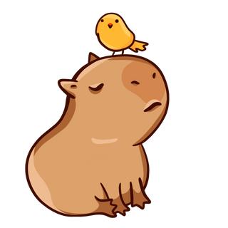 Cartoon capybara wallpaper