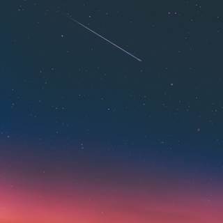 Shooting star over planet wallpaper