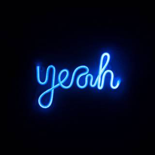 Blue words wallpaper