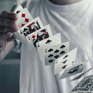 People playing cards wallpaper