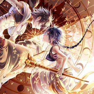 Anime boy yellow wallpaper