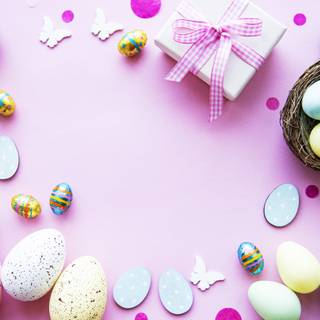 Easter eggs aesthetic wallpaper