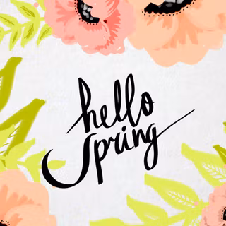 Cute hello spring wallpaper