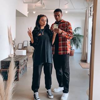 Matching couple outfits wallpaper