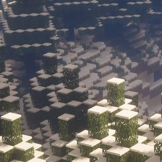 Minecraft winter forest wallpaper