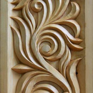 Wood carving wallpaper