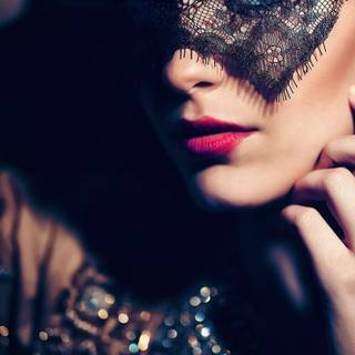 Party mask girl wallpaper