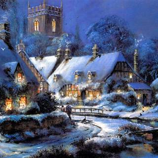 Paint winter wallpaper