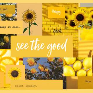 Aesthetic yellow desktop wallpaper