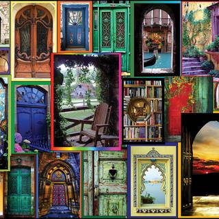 Art collage wallpaper