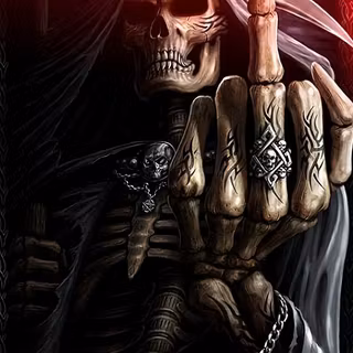 Skeleton middle finger wallpaper
