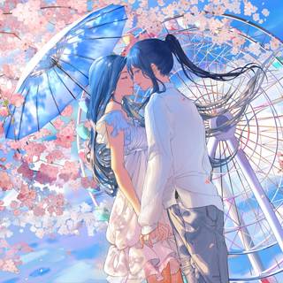 Spring couples wallpaper