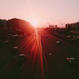 City sunset wallpaper