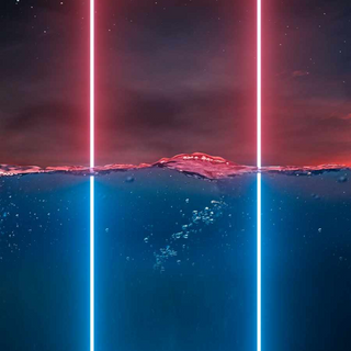 Neon water wallpaper