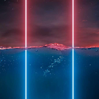 Neon water wallpaper