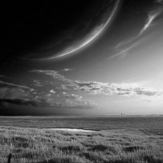 Anime black landscape wallpaper