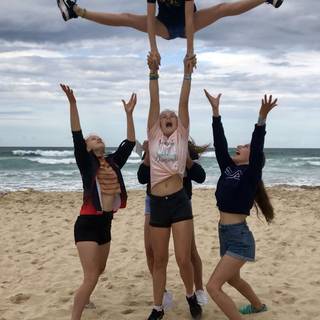 Cheer stunts wallpaper