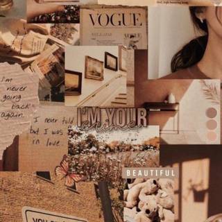 Tan collage wallpaper