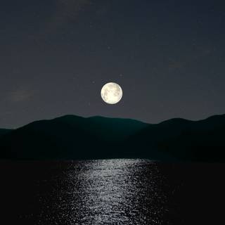 Moon and sea wallpaper