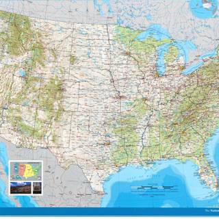 Map of USA wallpaper