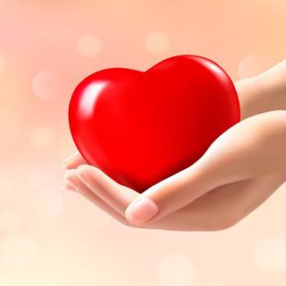 Hand heart PC wallpaper