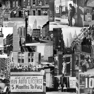 New York vintage wallpaper