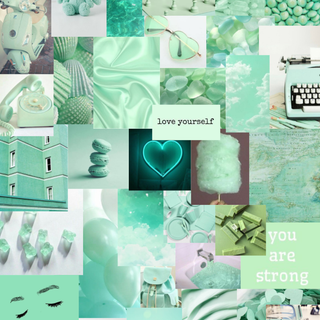 Aesthetic iPad green wallpaper