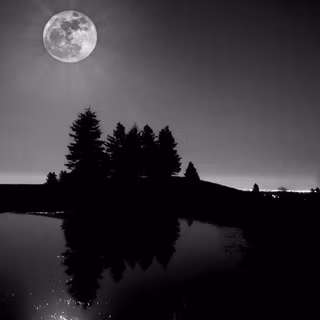 Black and white moon wallpaper