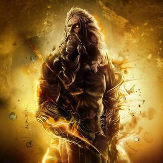 Kratos vs Zeus wallpaper