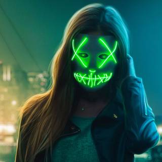 Neon green women wallpaper