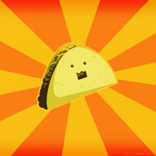 Cartoon taco wallpaper