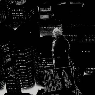 Anime aesthetic black and white wallpaper