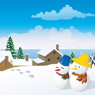 Snow cartoon wallpaper