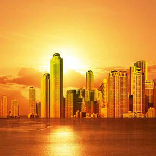 Yellow city wallpaper