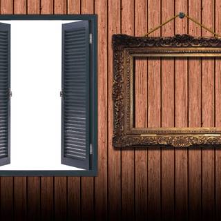 Window frame wallpaper